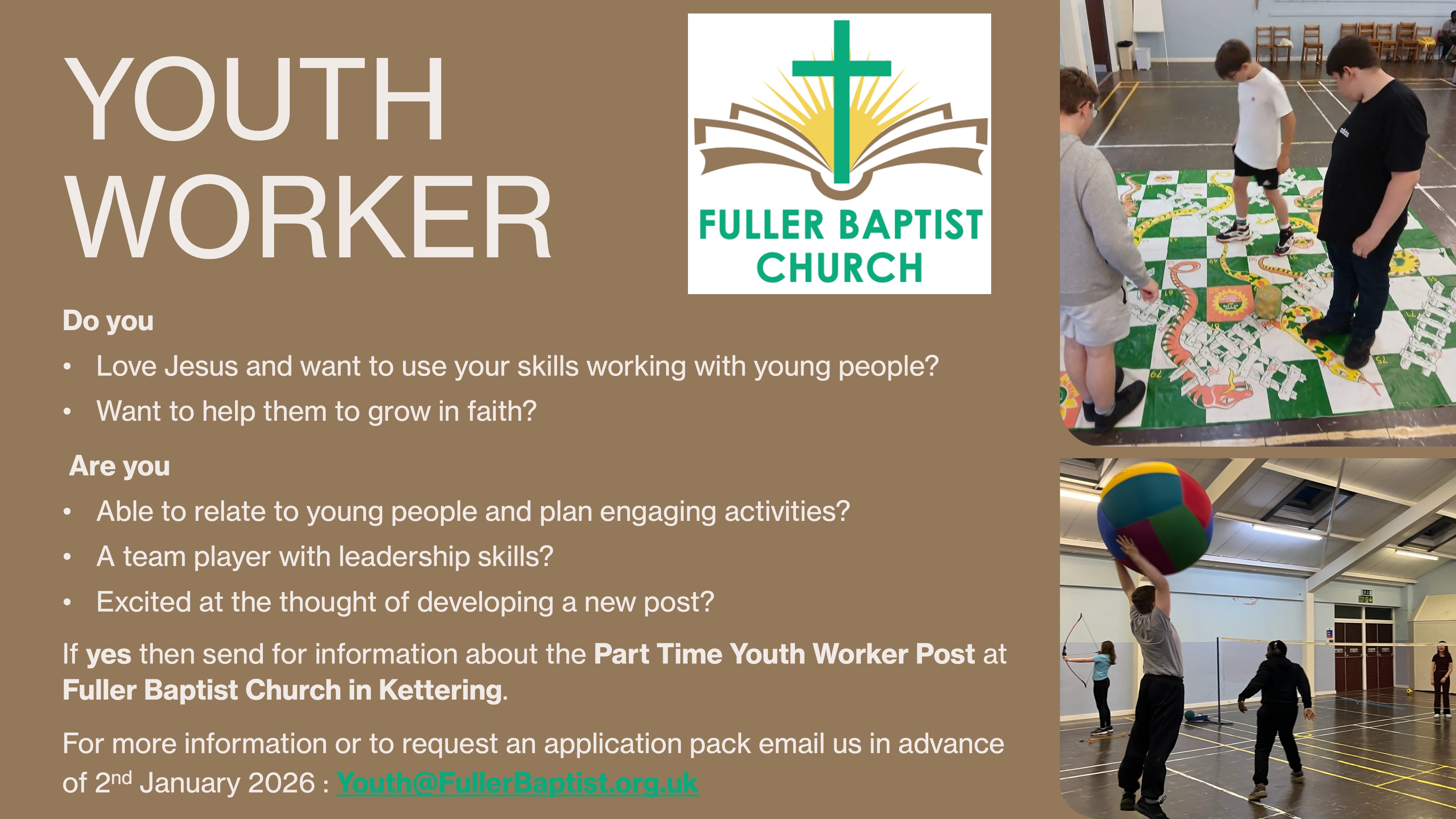 Youth Worker Advert